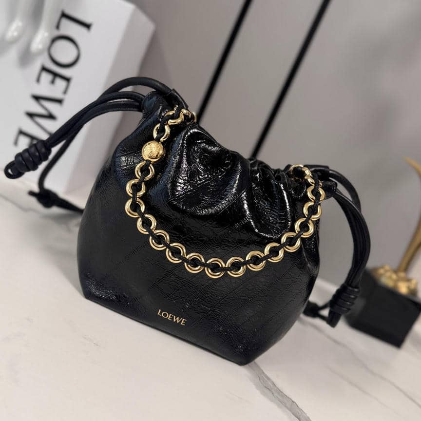 0040-Flamenco Metal Chain Lambskin (Snakeskin)